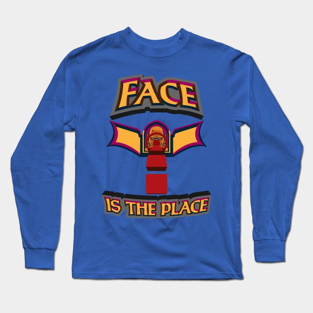 Face is the Place Long Sleeve T-Shirt by krls